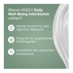 Sagella pH 4,5 Daily Well-Being Intimtücher, 15 St