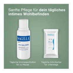 Sagella pH 4,5 Daily Well-Being Intimtücher, 15 St