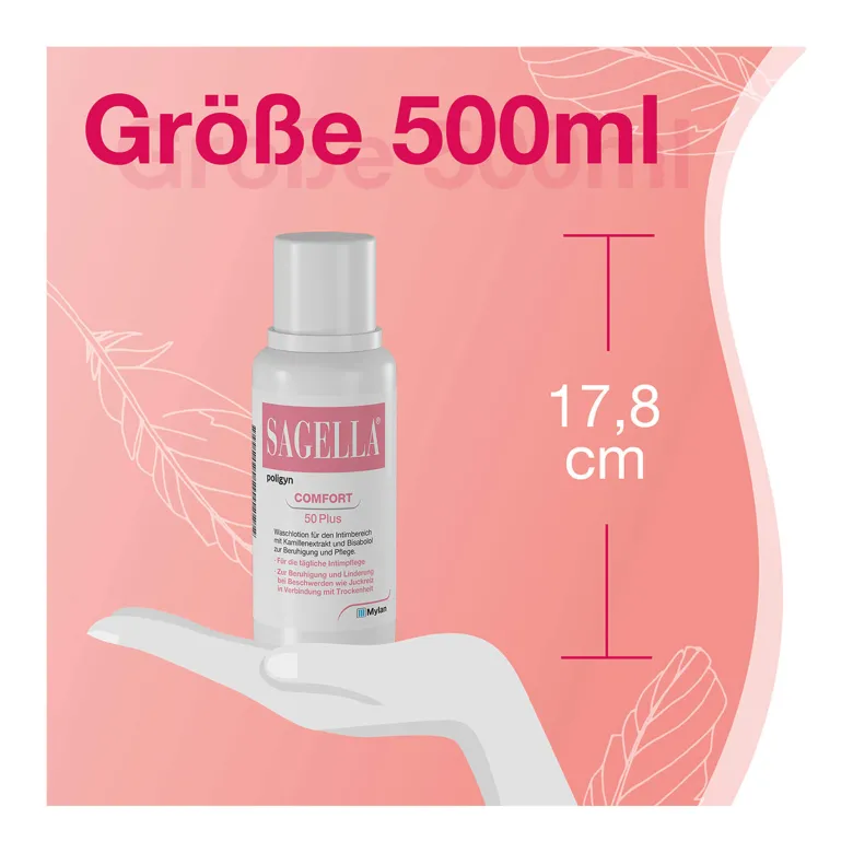 Sagella Poligyn Comfort 50 +, Intimwaschlotion, 500 ml