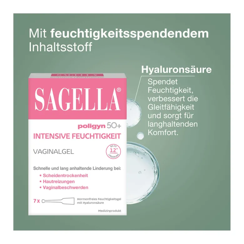 Sagella Poligyn 50+ Intensive Feuchtigkeit Vaginalgel, 7 St