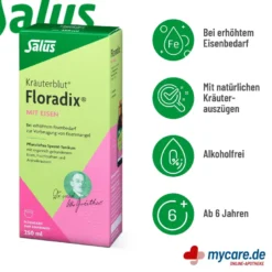 Salus Floradix mit Eisen Flüssigkeit zum Einnehmen, 250 ml