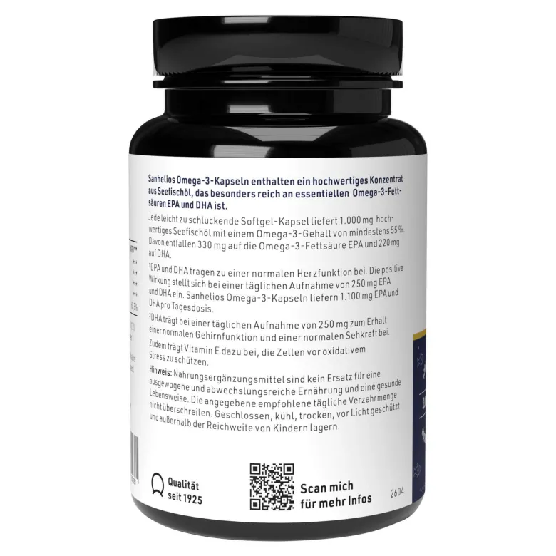 Sanhelios Premium Omega-3 Kapseln, 120 St