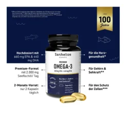 Sanhelios Premium Omega-3 Kapseln, 120 St