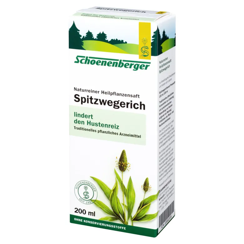 Schoenenberger Naturreiner Heilpflanzensaft Spitzwegerich, 200 ml