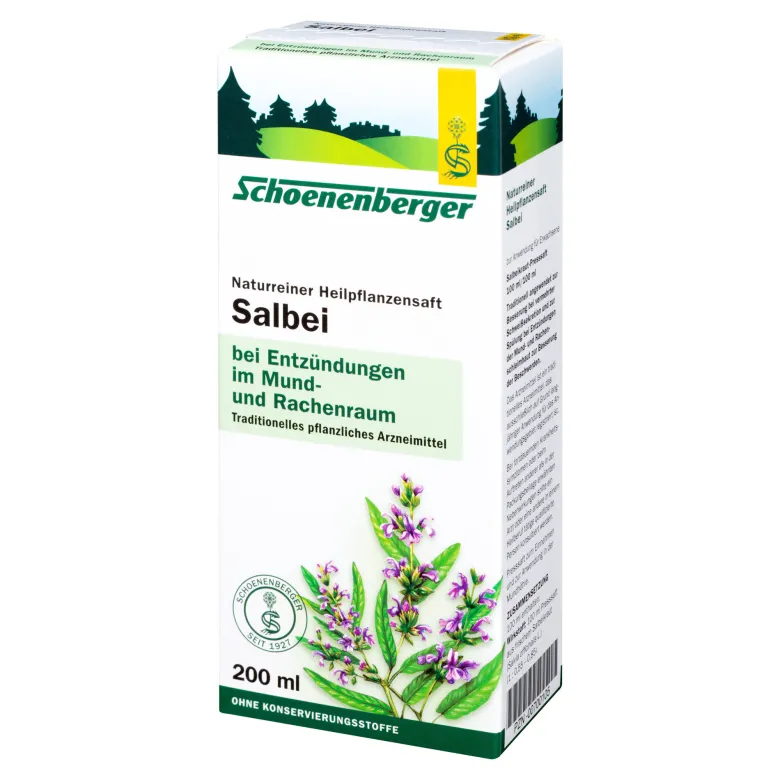 Schoenenberger Naturreiner Heilpflanzensaft Salbei, 200 ml