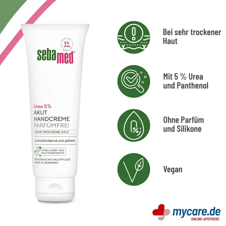 Sebamed Akut Handcreme parfümfrei Urea 5%, 75 ml