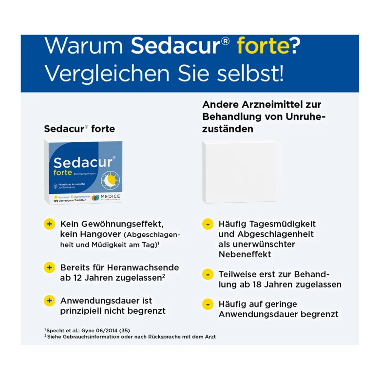 Sedacur forte Beruhigungsdragees, 100 St
