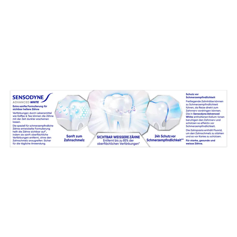 Sensodyne Advanced White Zahnpasta, 75 ml