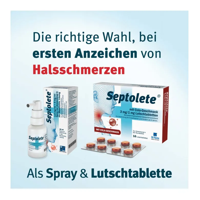 Septolete Cola 3 mg / 1 mg Lutschtabletten, 16 St