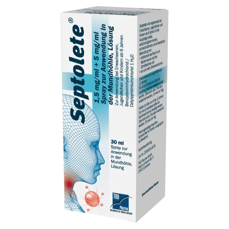 Septolete 1,5 mg/ml + 5 mg/ml Spray, 30 ml