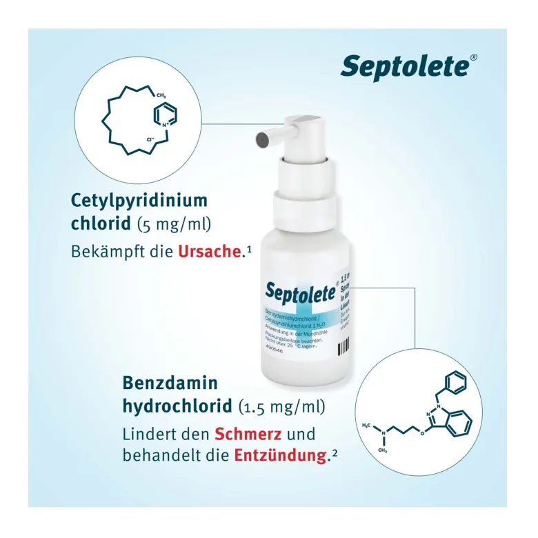Septolete 1,5 mg/ml + 5 mg/ml Spray, 30 ml