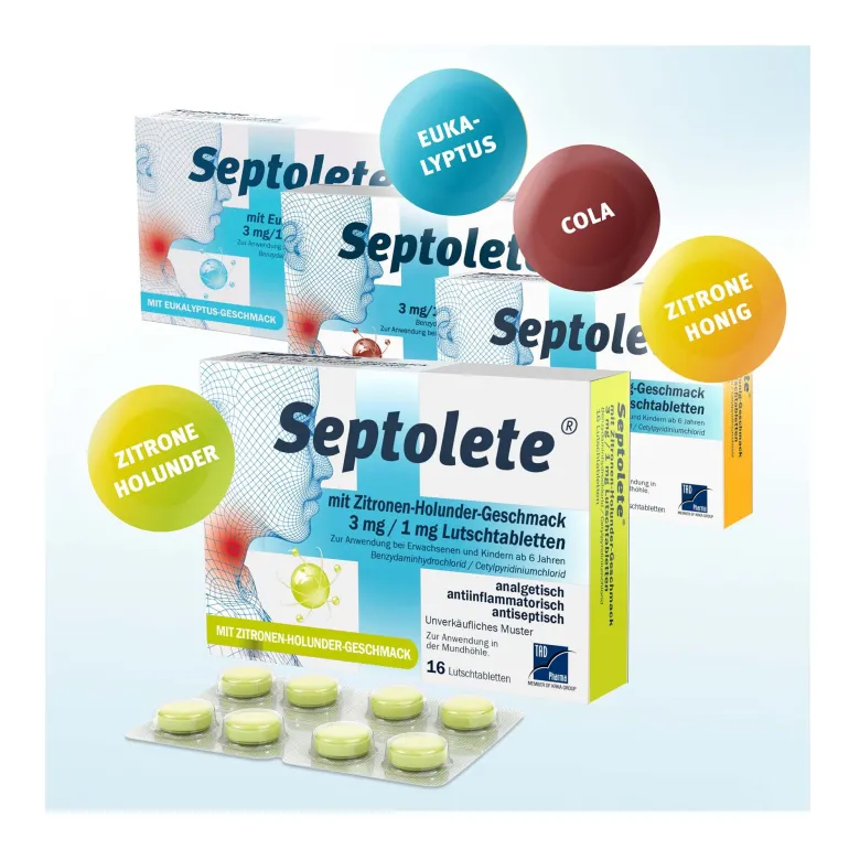 Septolete Zitrone-Holunder 3 mg/1 mg Lutschtabletten, 16 St