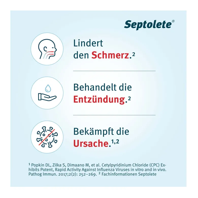 Septolete Zitrone-Honig 3 mg/1 mg Lutschtabletten, 16 St