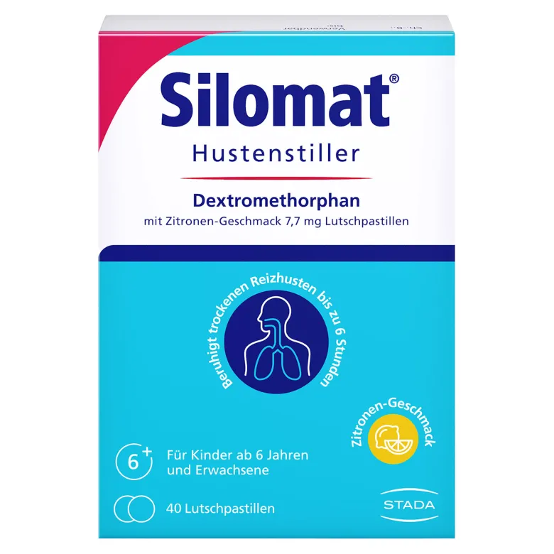 Silomat Hustenstiller 7,7 mg Lutschpastillen Zitrone, 40 St