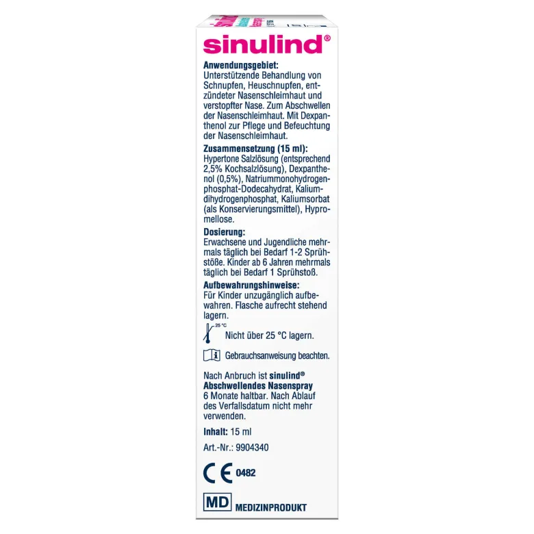 Sinulind Abschwellendes Nasenspray, 15 ml