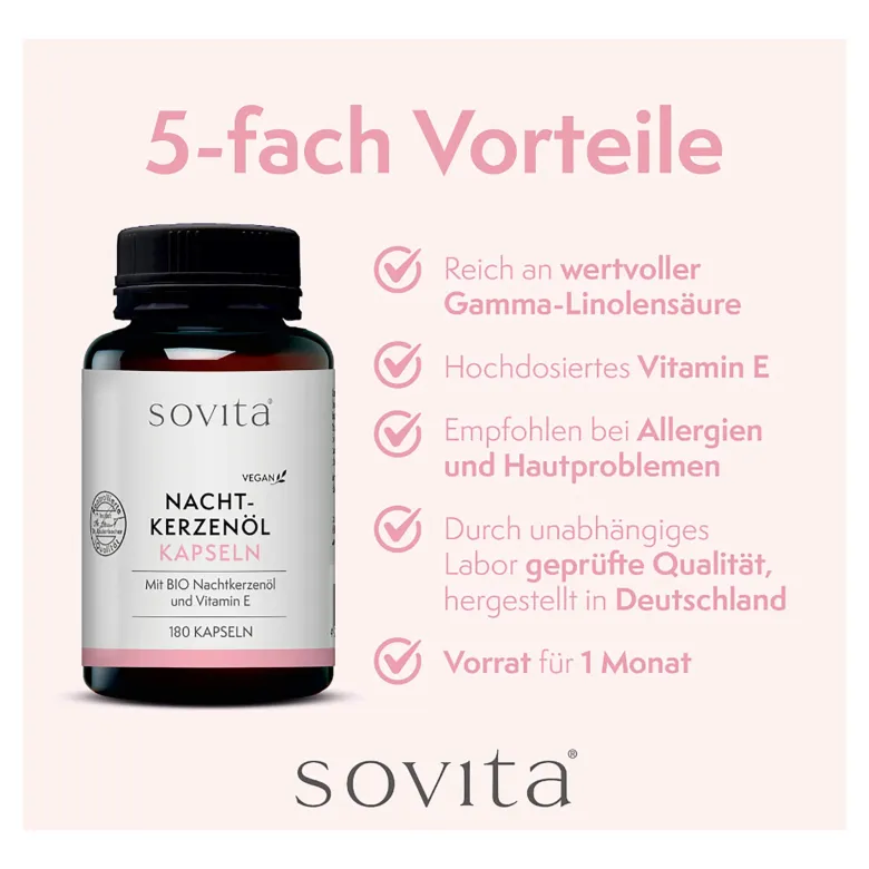 Sovita Nachtkerzenöl-Kapseln, 180 St