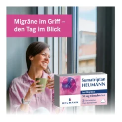 Sumatriptan Heumann bei Migräne 50 mg Filmtabletten, 2 St