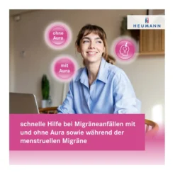 Sumatriptan Heumann bei Migräne 50 mg Filmtabletten, 2 St