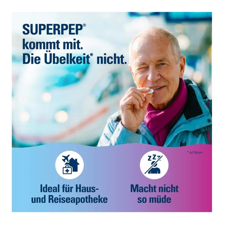 Superpep Reise Kaugummi-Dragées 20 mg, 10 St