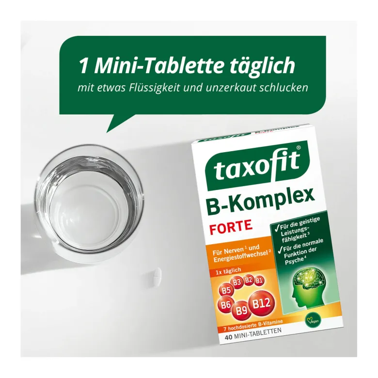 Taxofit B-Komplex + Folsäure Mini Tabletten, 40 St