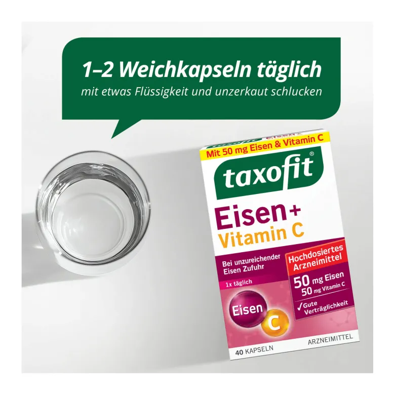 Taxofit Eisen+Vitamin C Kapseln, 40 St