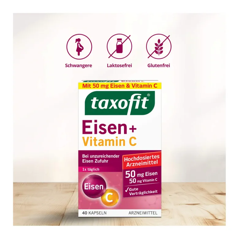 Taxofit Eisen+Vitamin C Kapseln, 40 St