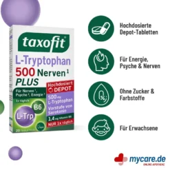 Taxofit L-Tryptophan 500 Depot-Tabletten, 20 St