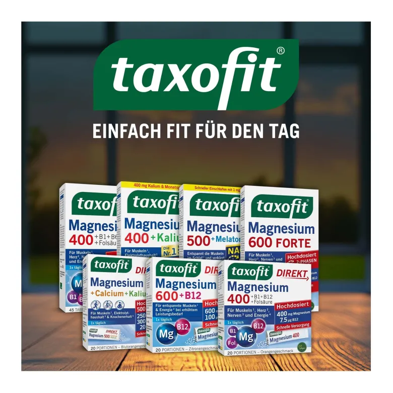 Taxofit Magnesium 500 Nacht + Melatonin Depot-Tabletten, 30 St