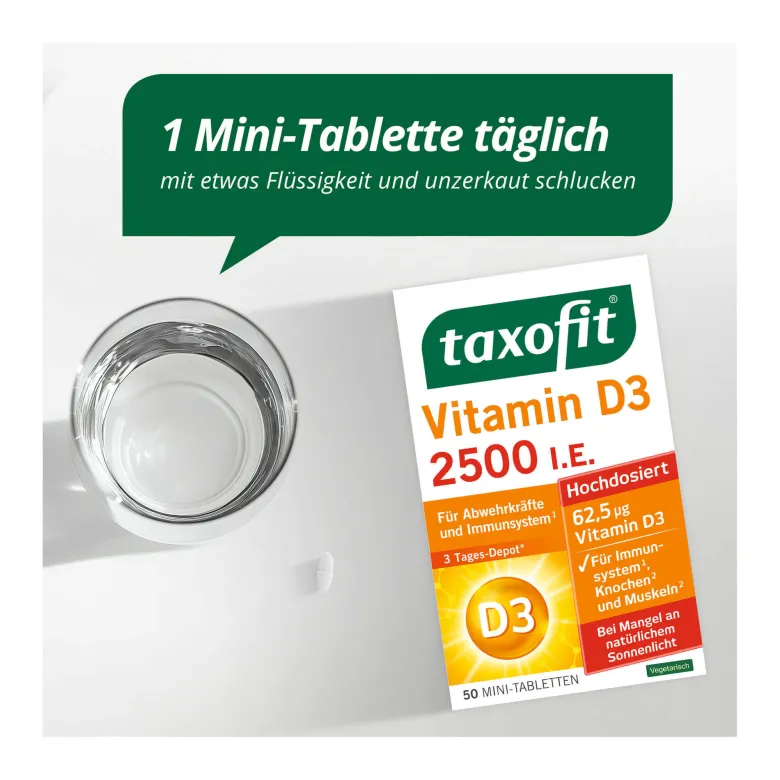 Taxofit Vitamin D3 2500 I.E. Tabletten, 50 St