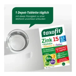 Taxofit Zink 15 + Histidin + Selen Depot-Tabletten, 40 St
