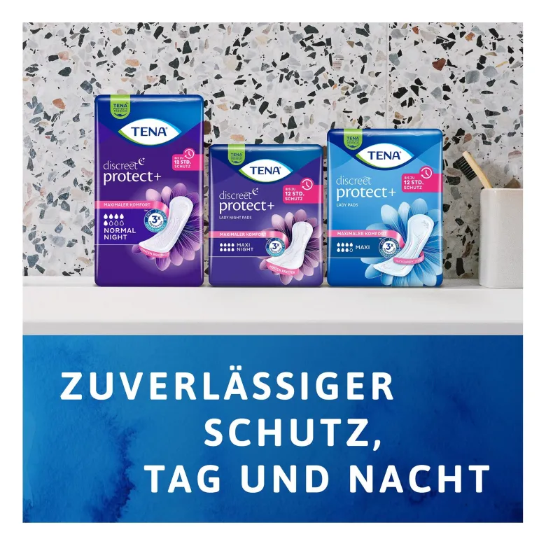 Tena Lady Discreet Maxi Night Inkontinenz Einlagen, 12 St