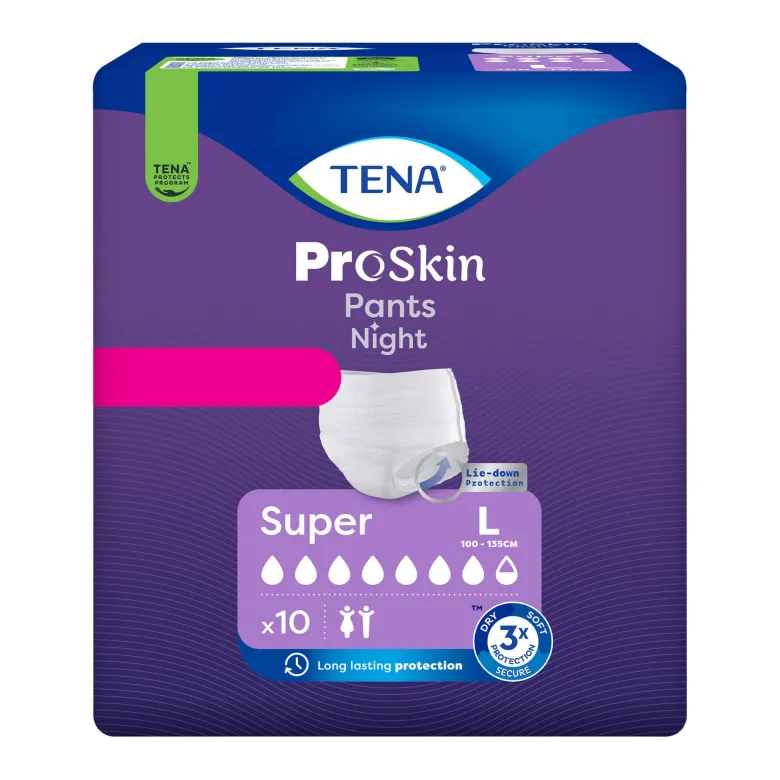 Tena ProSkin Pants Night Super L bei Inkontinenz, 10 St