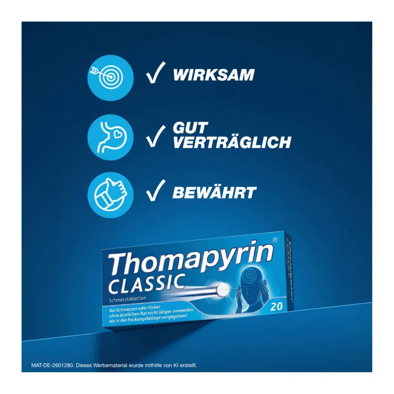 Thomapyrin Classic Schmerztabletten, 20 St