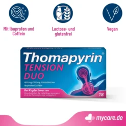 Thomapyrin Tension Duo Kopfschmerztabletten, 18 St