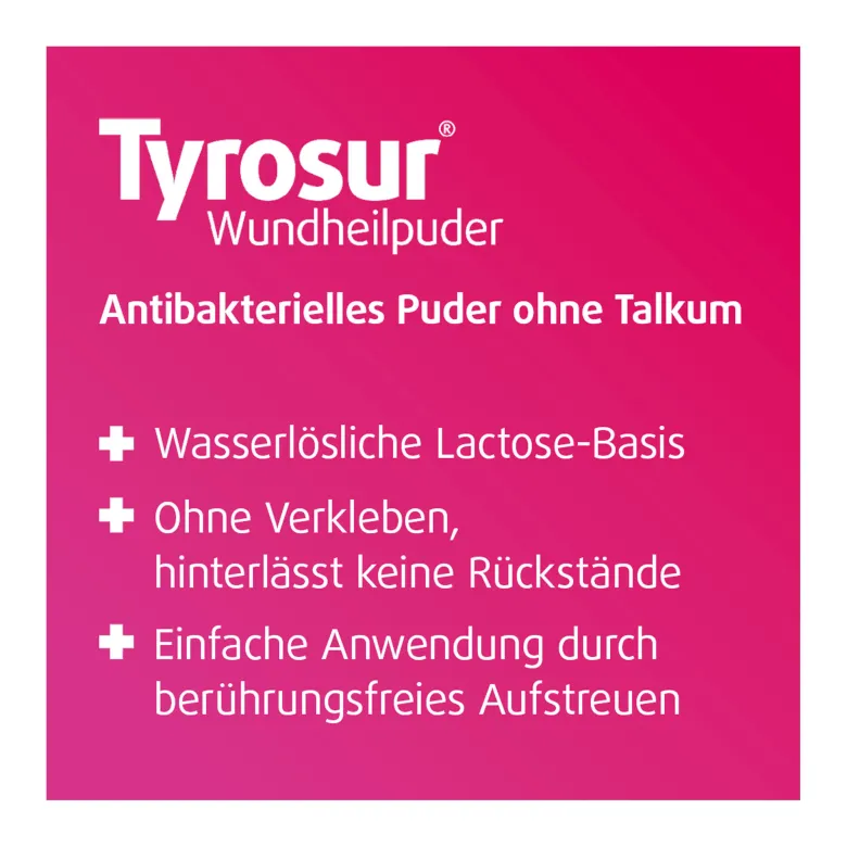 Tyrosur Wundheilpuder zur Behandlung von kleinen Wunden, 20 g
