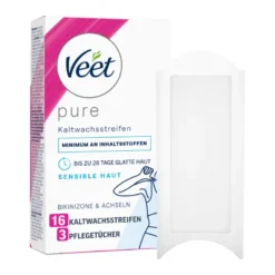 Veet Kaltwachsstreifen Bikini & Achseln Sensible Haut, 16 St