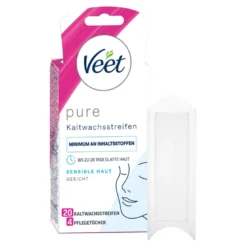 Veet Kaltwachsstreifen Gesicht Sensible Haut, 20 St