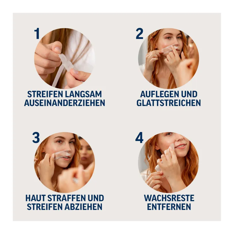 Veet Kaltwachsstreifen Gesicht Sensible Haut, 20 St