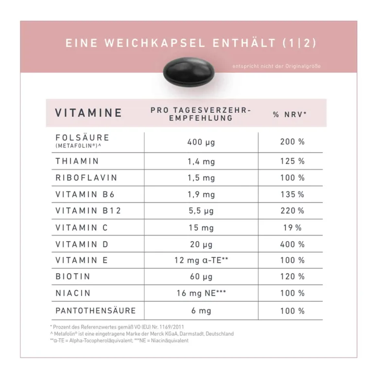 Velnatal Schwangerschaft und Stillzeit Weichkapseln, 30 St