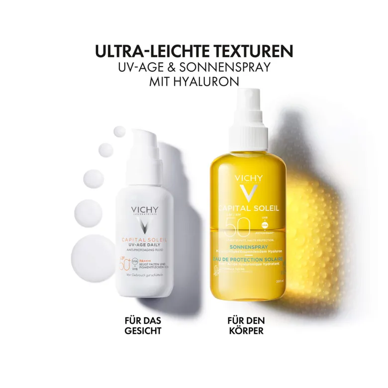 Vichy Capital Soleil Sonnenspray mit Hyaluron LSF 50, 200 ml