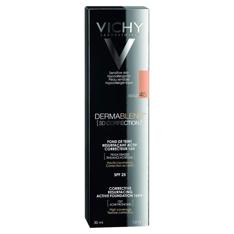 Vichy Dermablend 3D Correction Make-up Nuance 45 Gold, 30 ml