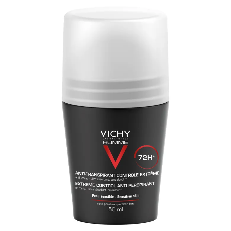 Vichy Homme Deo Roll-on Anti-Transpirant 72h, 50 ml