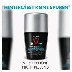 Vichy Homme Deo Roll-on 72h Anti-Flecken Invisible, 50 ml