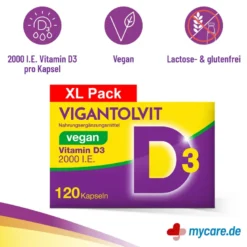 Vigantolvit 2000 I.E. Vitamin D3 Weichkapseln vegan, 120 St