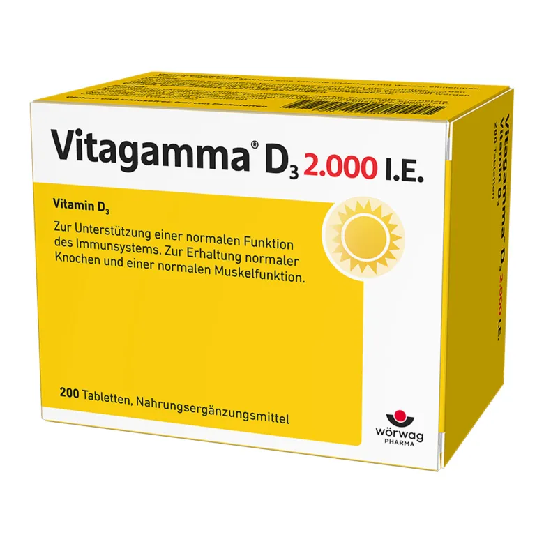 Vitagamma D3 2.000 I.E. Vitamin D3 Tabletten, 200 St