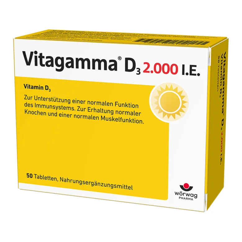 Vitagamma D3 2.000 I.E. Vitamin D3 Tabletten, 50 St