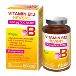 Vitamin B12 Hevert 500 µg Duo Aktiv Lutschtabletten, 180 St