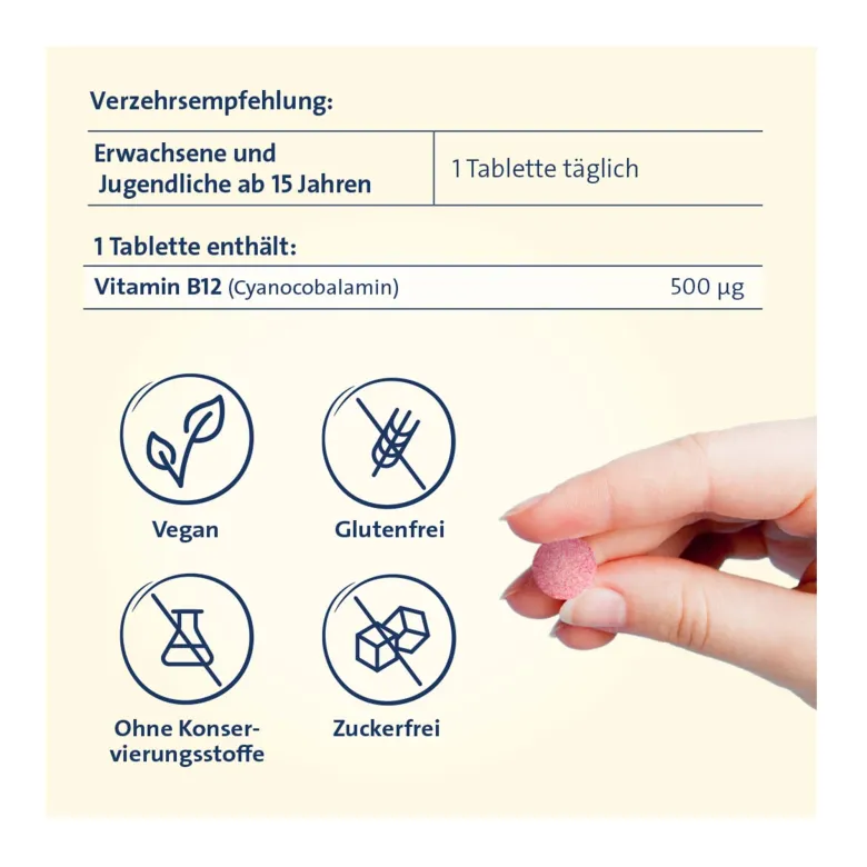 Vitamin B12 Hevert 500 µg Tabletten, 60 St