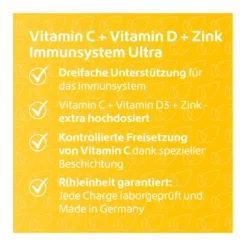 Vitamin C+Vitamin D+Zink Immunsystem Ultra Kapseln, 120 St