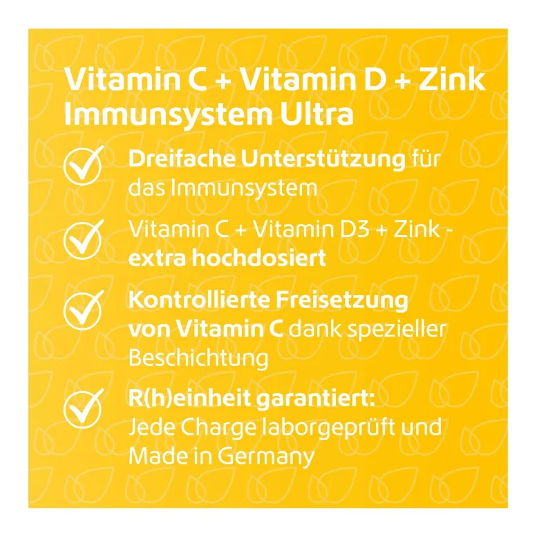 Vitamin C+Vitamin D+Zink Immunsystem Ultra Kapseln, 120 St